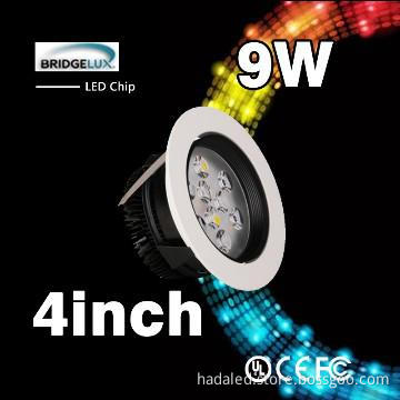 Saving power excellent bridgelux led chip 9w ceiling led downlight